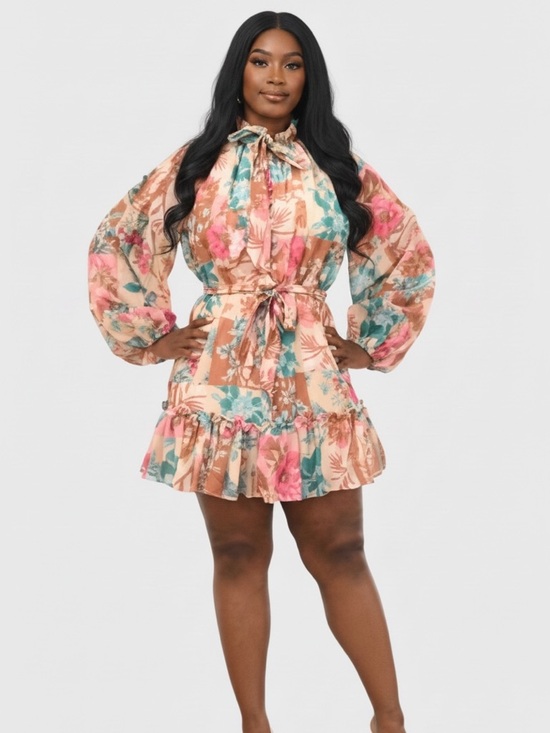 Dresses & Skirts - Floral Puff Sleeve Dress